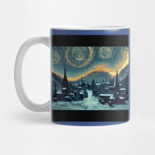 Starry Night Over Hogsmeade Village Mug